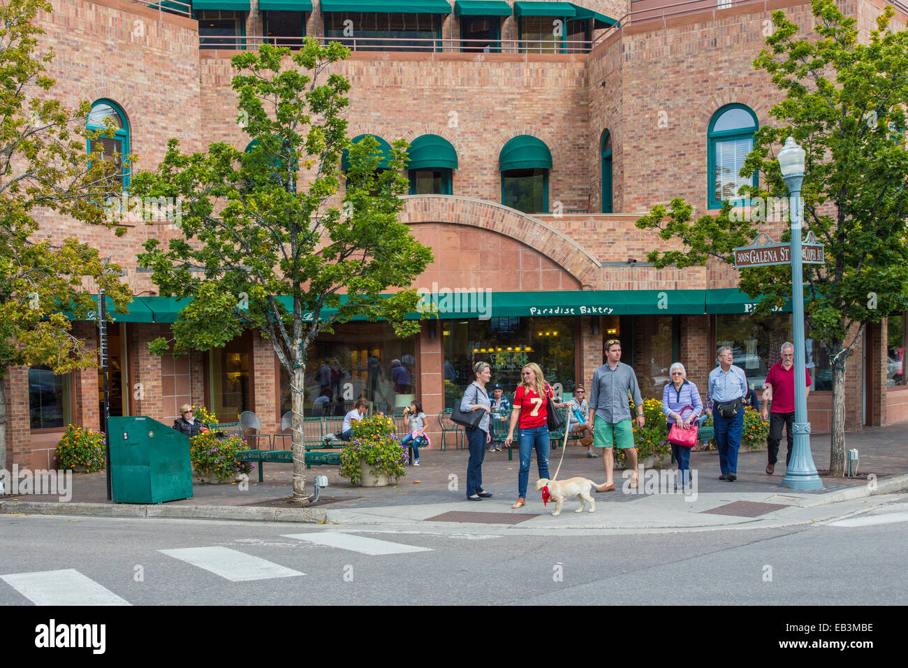 Centro di Aspen nelle Montagne Rocciose del Colorado Foto Stock