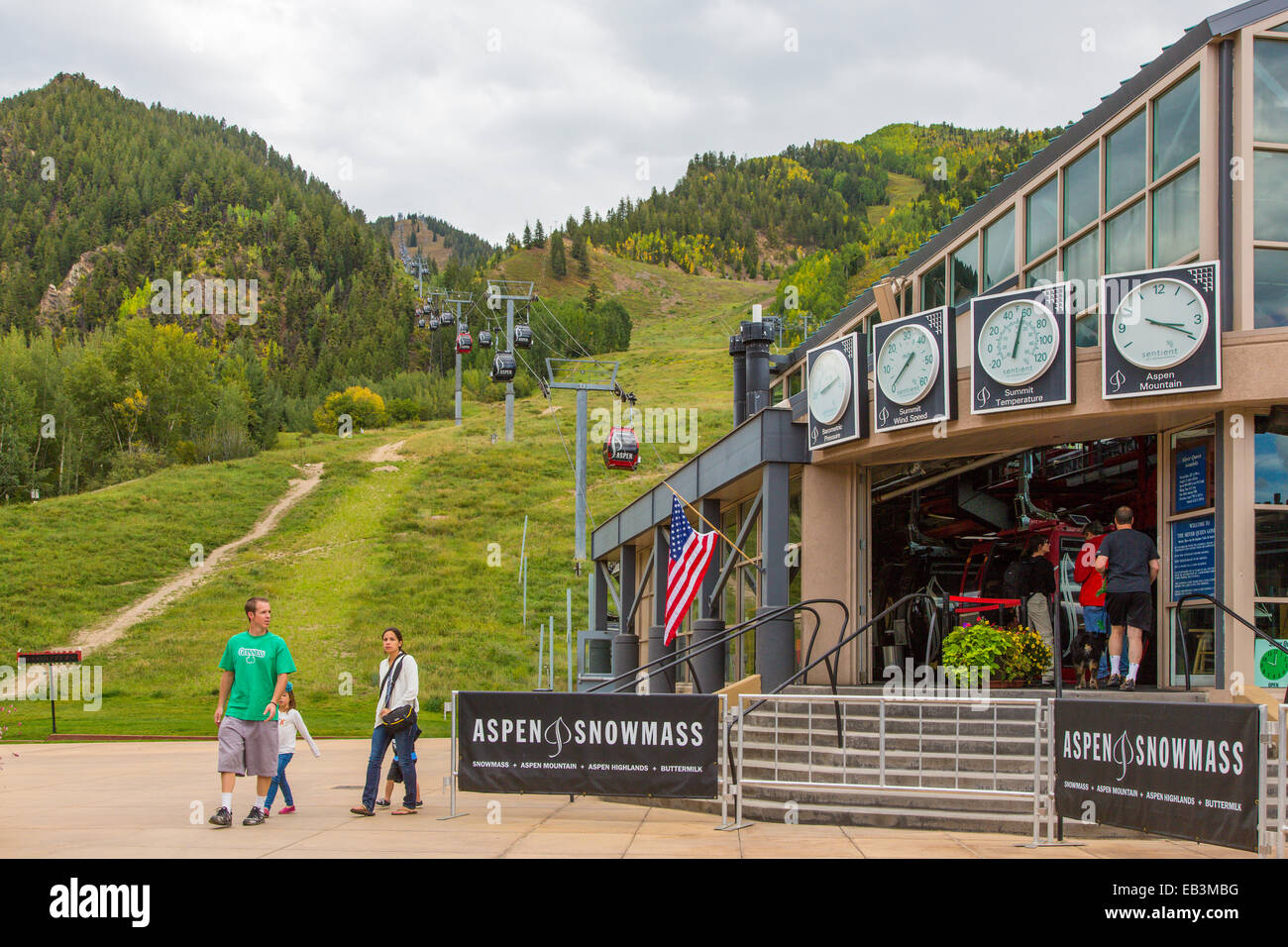 Centro di Aspen nelle Montagne Rocciose del Colorado Foto Stock