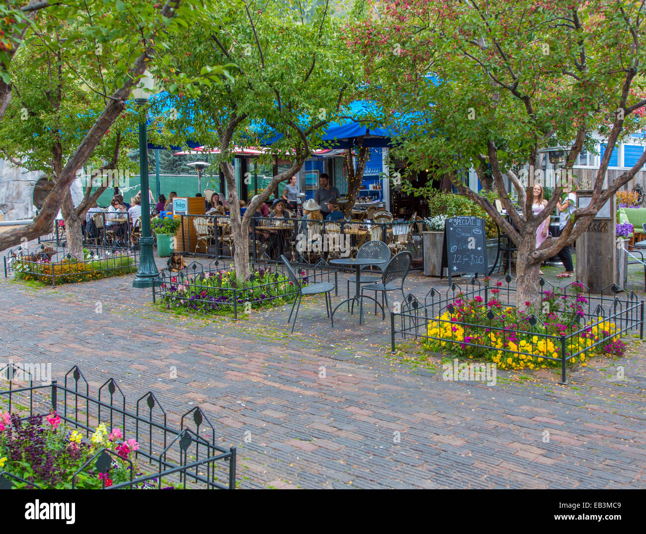 Centro di Aspen nelle Montagne Rocciose del Colorado Foto Stock