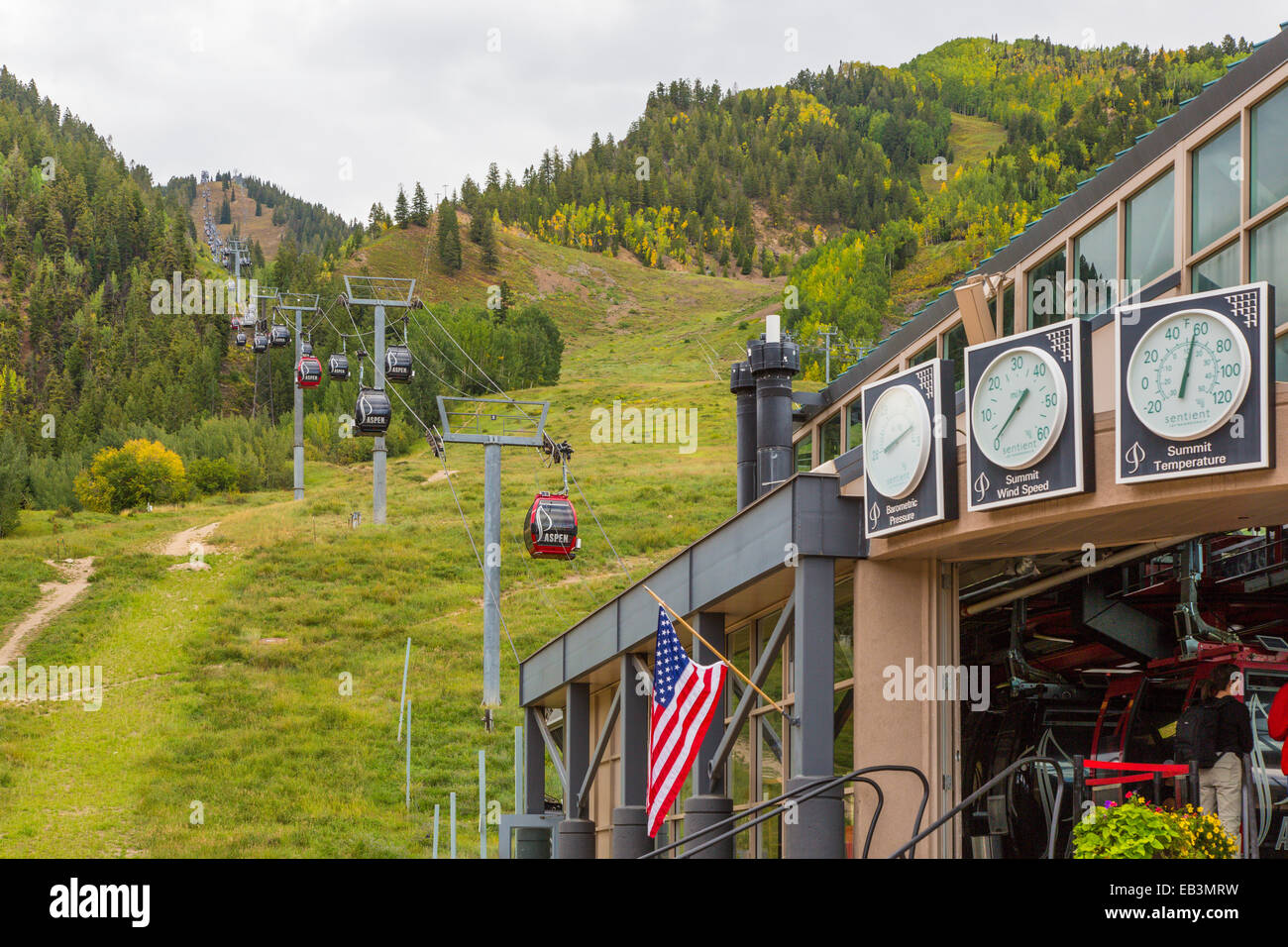 Centro di Aspen nelle Montagne Rocciose del Colorado Foto Stock