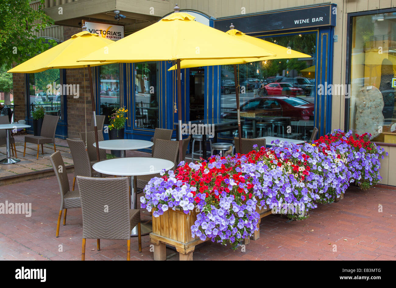 Centro di Aspen nelle Montagne Rocciose del Colorado Foto Stock