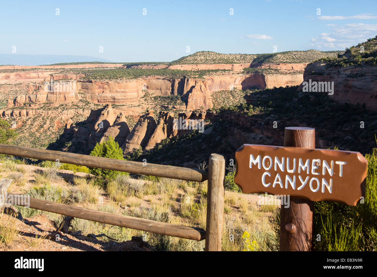 Monumento Canyon Overlook in Colorado National Monument vicino a Grand Junction, Colorado Foto Stock