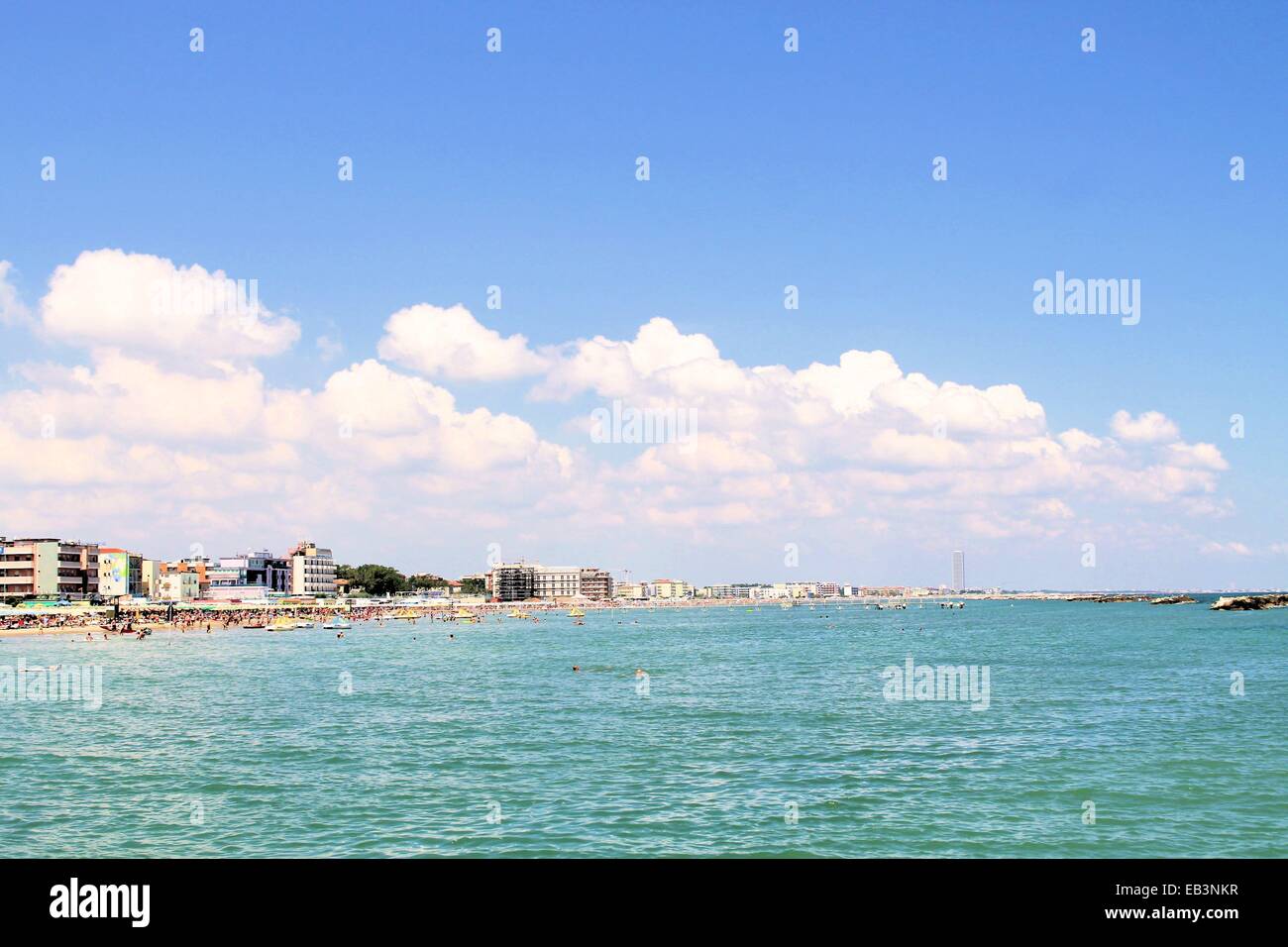 Il paesaggio della costa del mare Adriatico in Italia Foto Stock