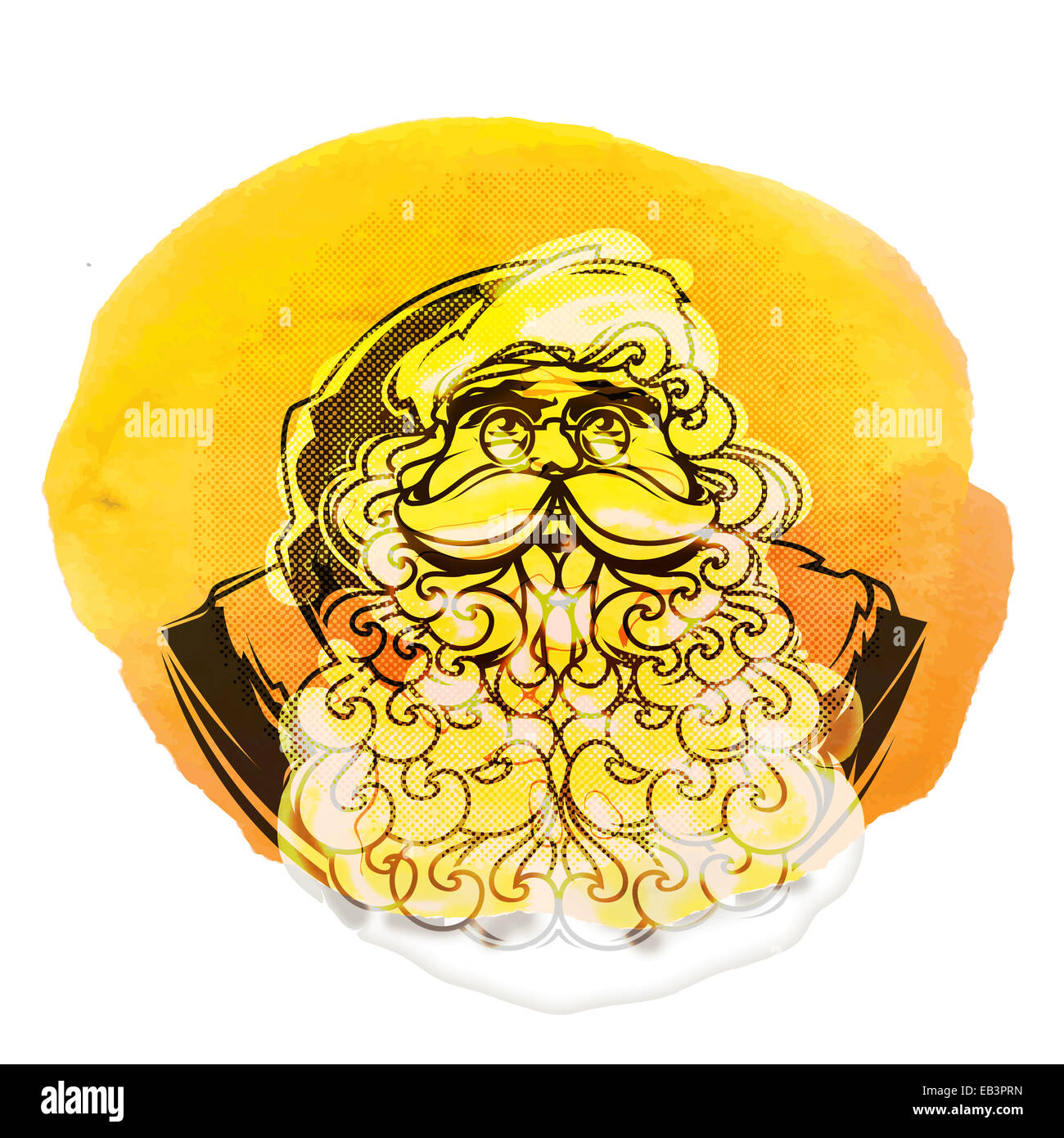 Santa Claus icona isolati su sfondo bianco Foto Stock