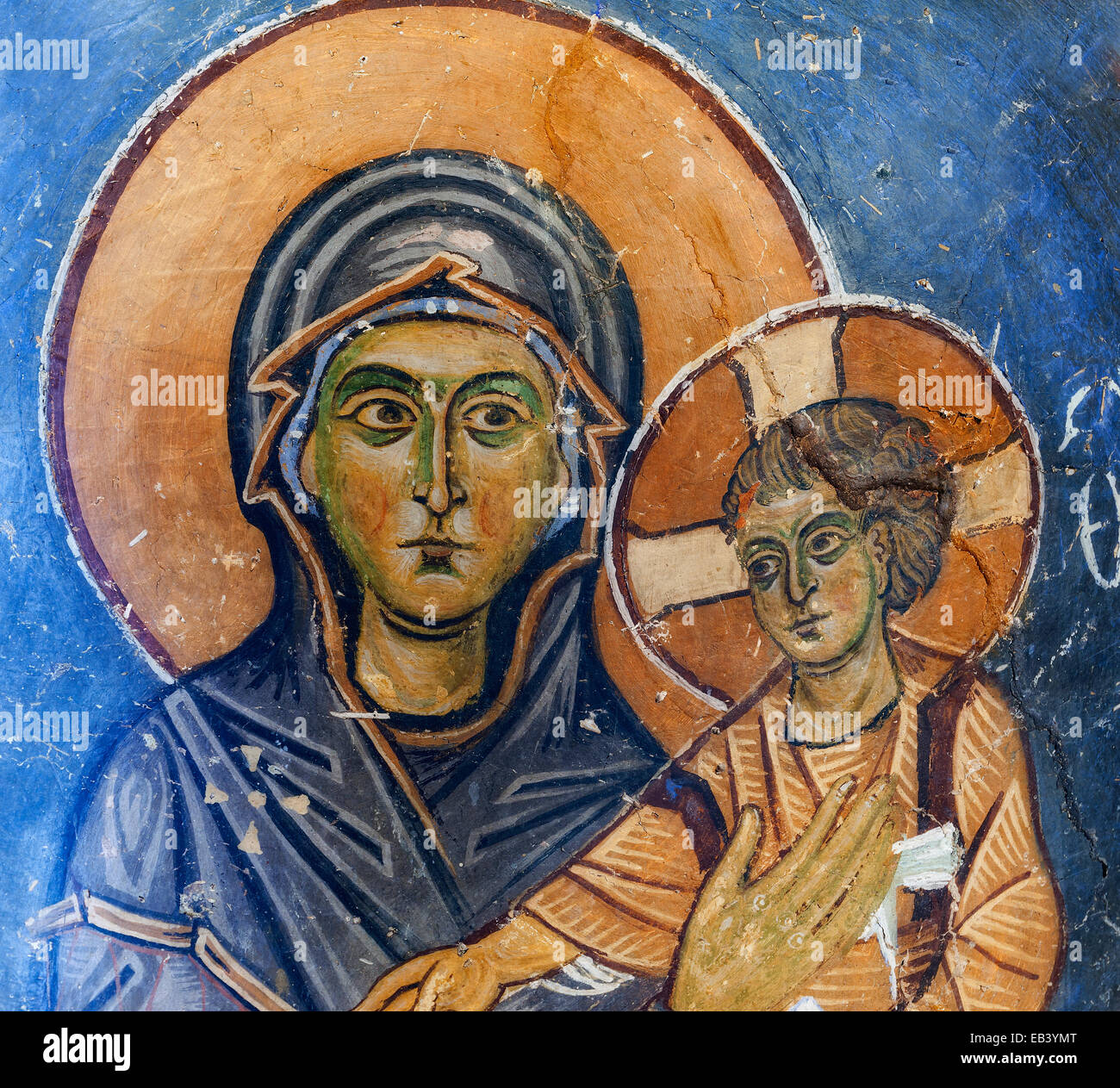 Interni splendidi dipinti e mosaici del patrimonio UNESCO monastero di Osios Loukas, Grecia Foto Stock