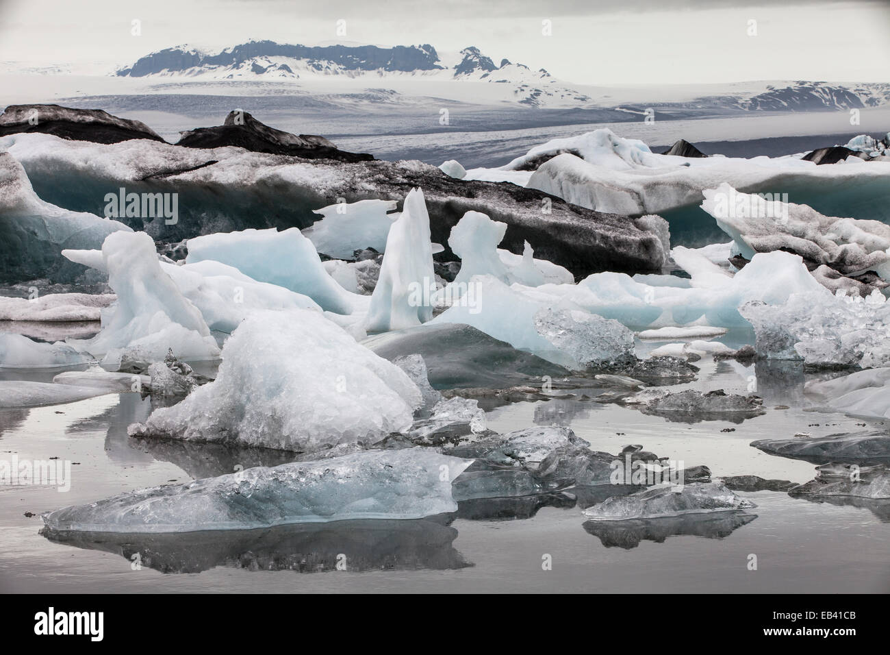 Jokulsarlon laguna glaciale, Islanda Foto Stock