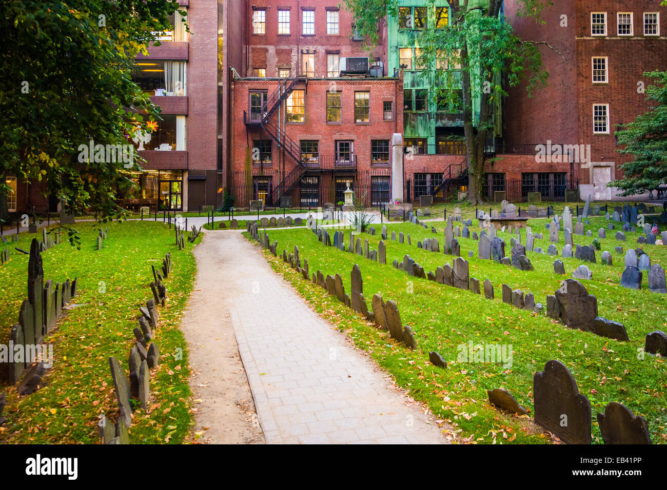 Il granaio di terra di seppellimento di Boston, Massachusetts. Foto Stock