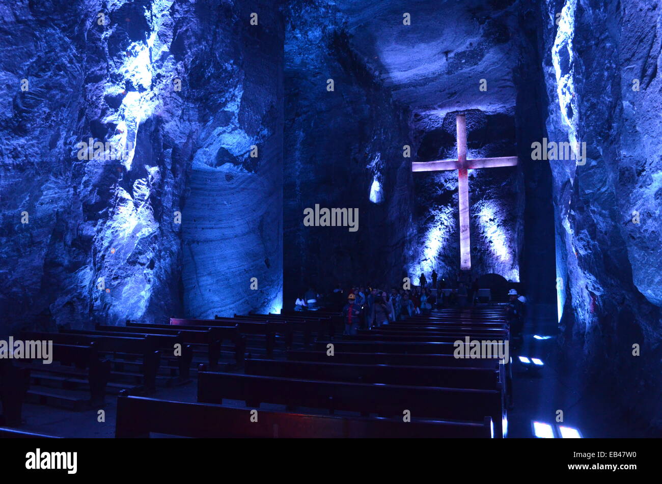 Il sale di Zipaquira Cattedrale Metropolitana di una chiesa cattolica romana realizzata all'interno di una miniera di sale di Cundinamarca, Colombia Foto Stock