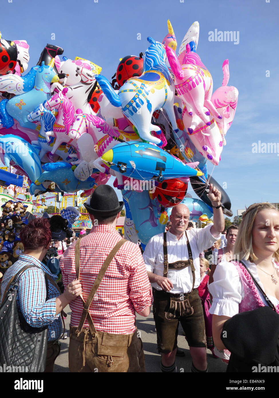 Germania Monaco di Baviera - Festa della birra Oktoberfest Oktoberfest Fiera palloncino 2014 Vendita Foto Stock