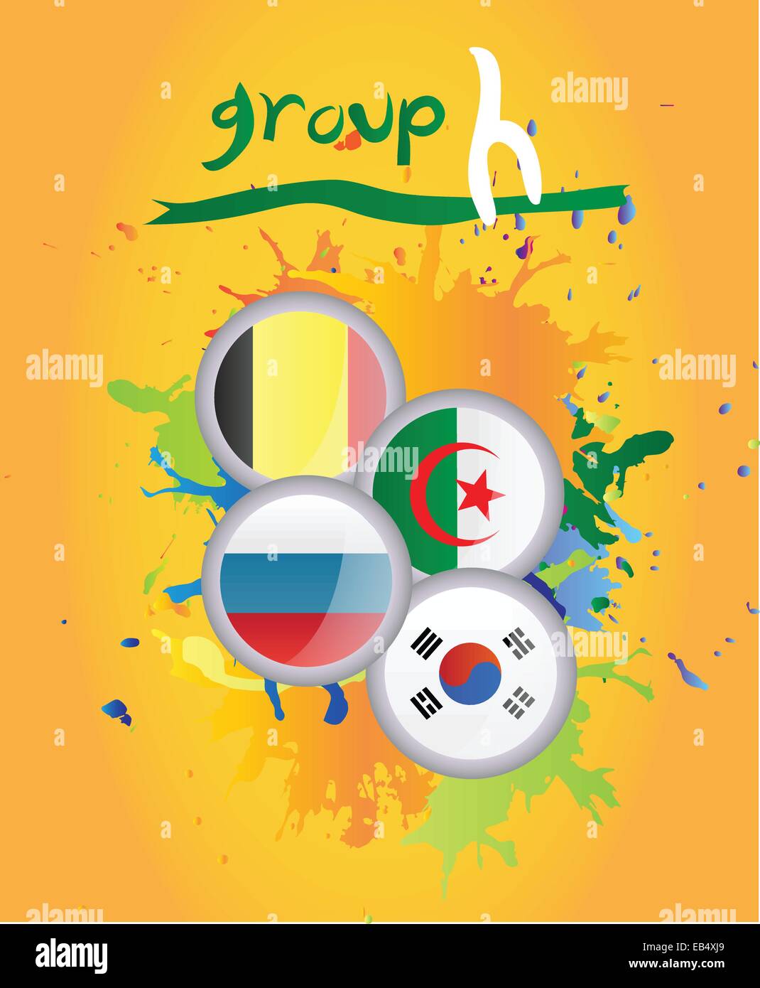 Coppa del mondo gruppo vettore h Illustrazione Vettoriale