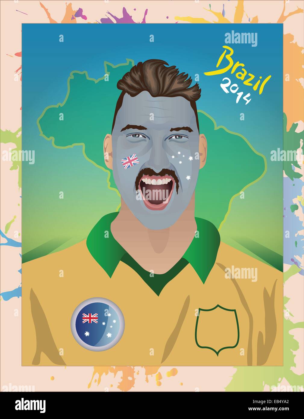 Australia appassionato di calcio Illustrazione Vettoriale