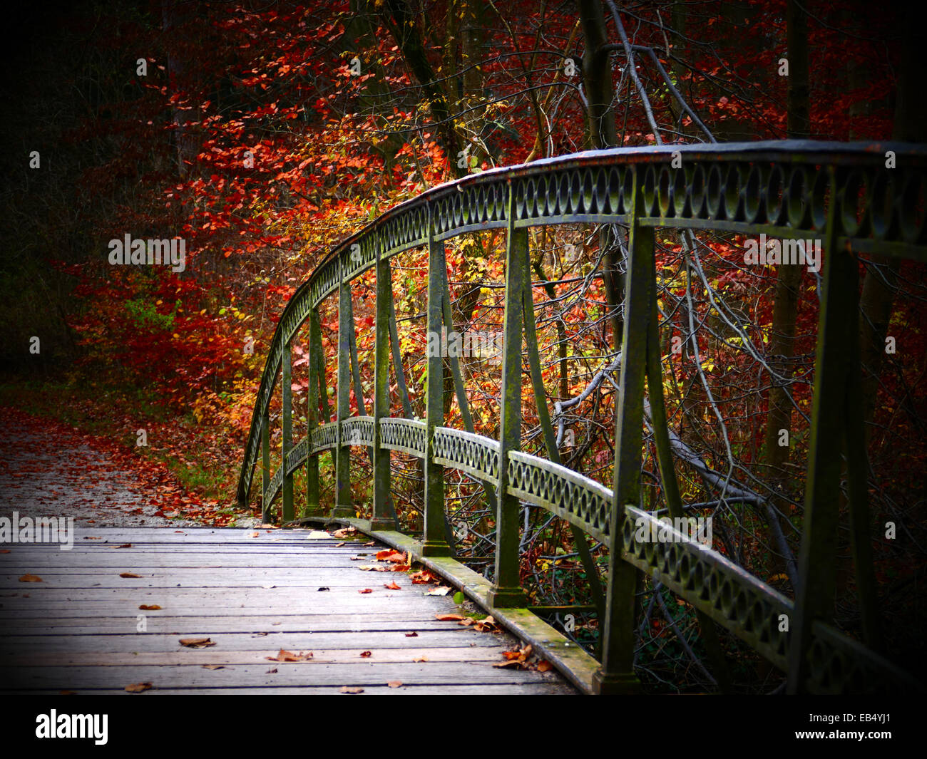 Abstract nostalgico il ponte di metallo Foto Stock