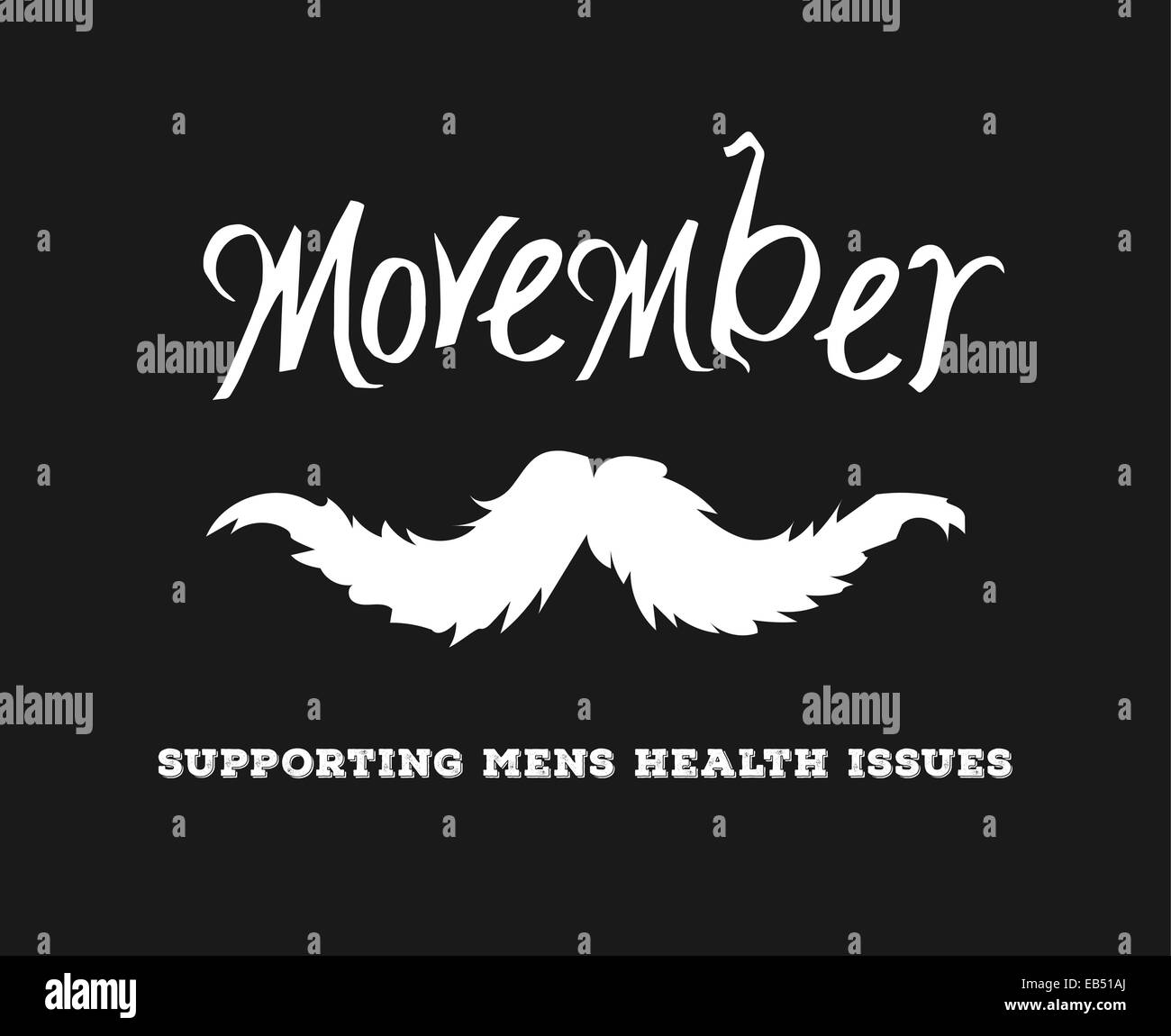 Annuncio Movember vettore con testo e grafica Illustrazione Vettoriale