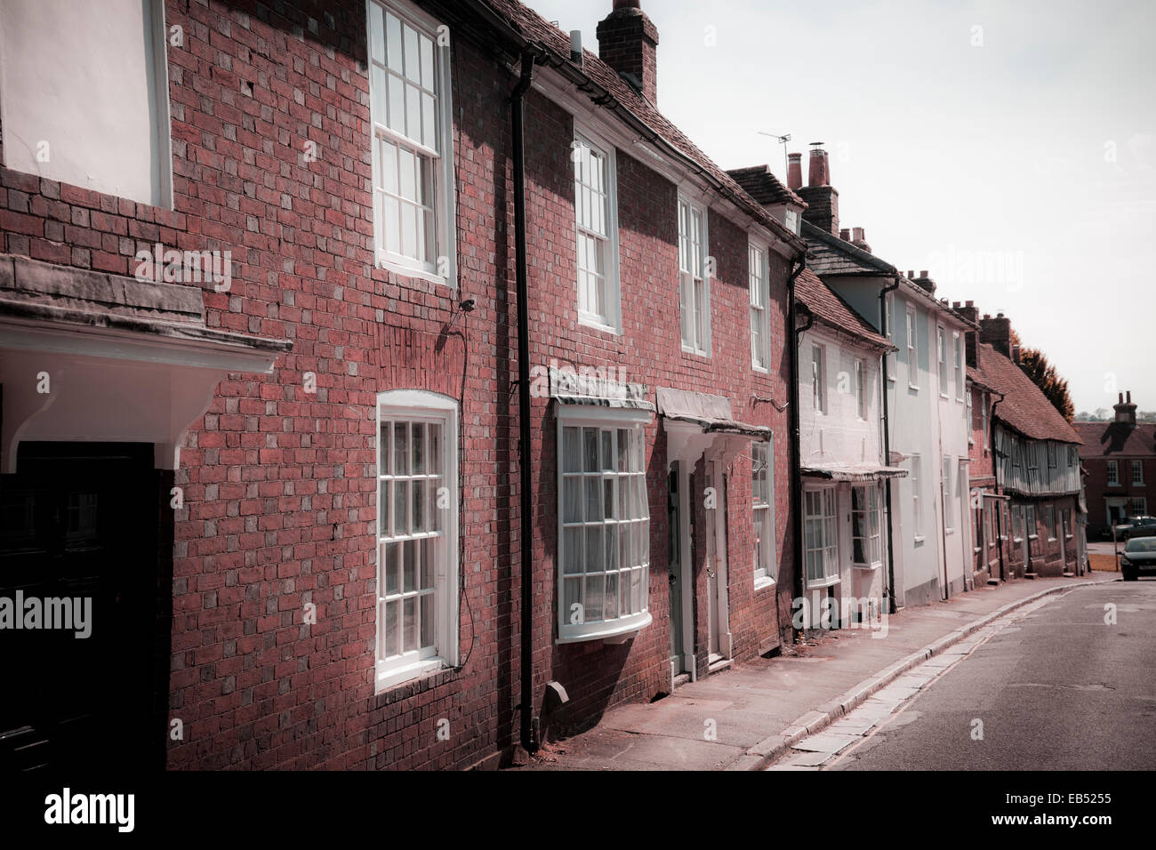 Sheep Street in Petersfield centro città vecchia di un effetto fotografico Foto Stock