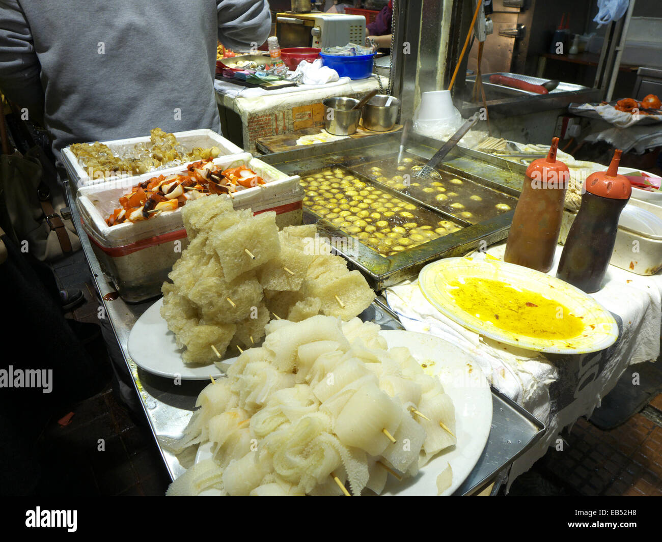 Cina Hong Kong Street foods Hawker Fornitore di stallo Foto Stock