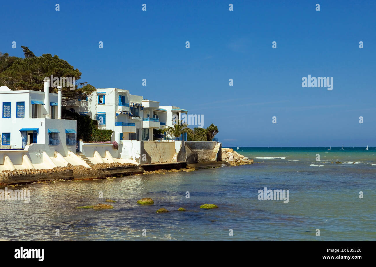 Tunisia Hammamet, il mare zona turistica di Yasmine Foto Stock