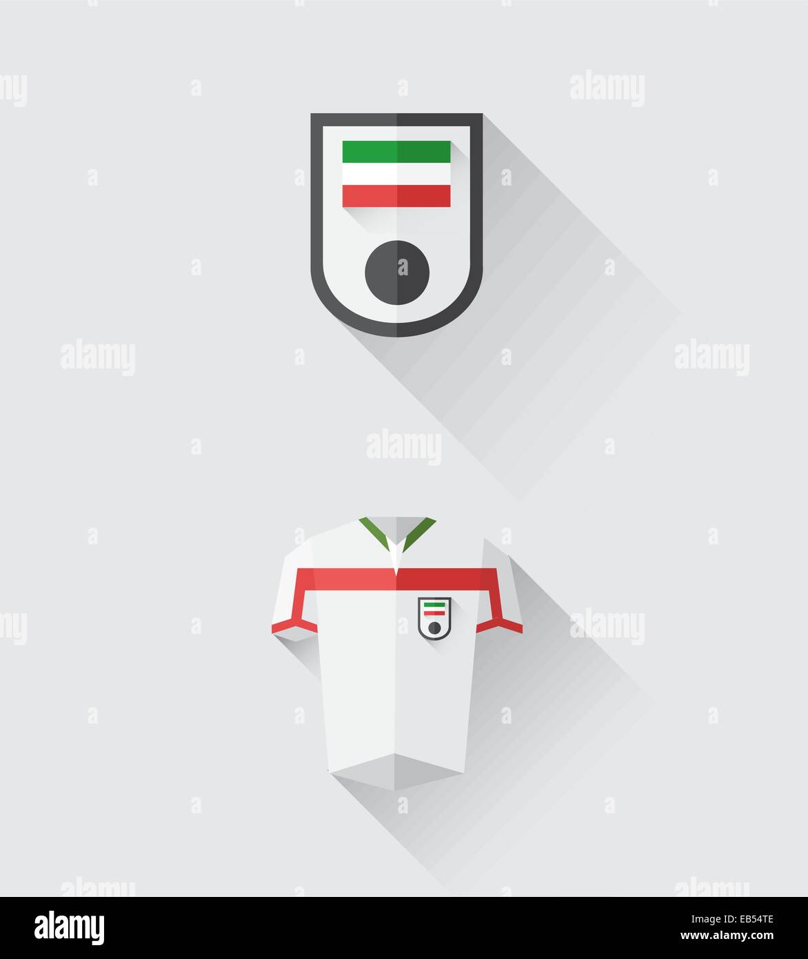 Iran jersey e vettore di cresta Illustrazione Vettoriale