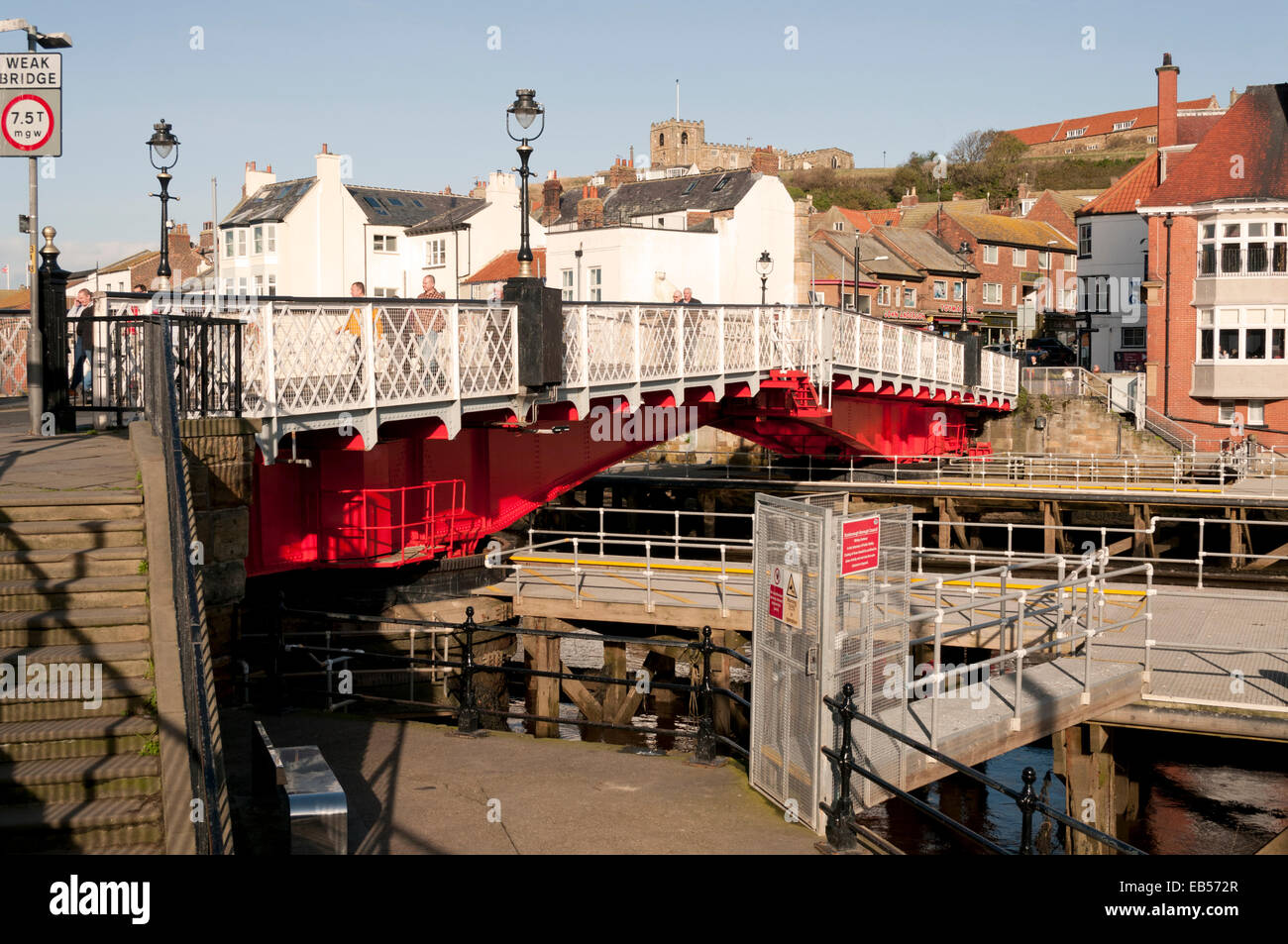 Whitby ponte girevole Foto Stock