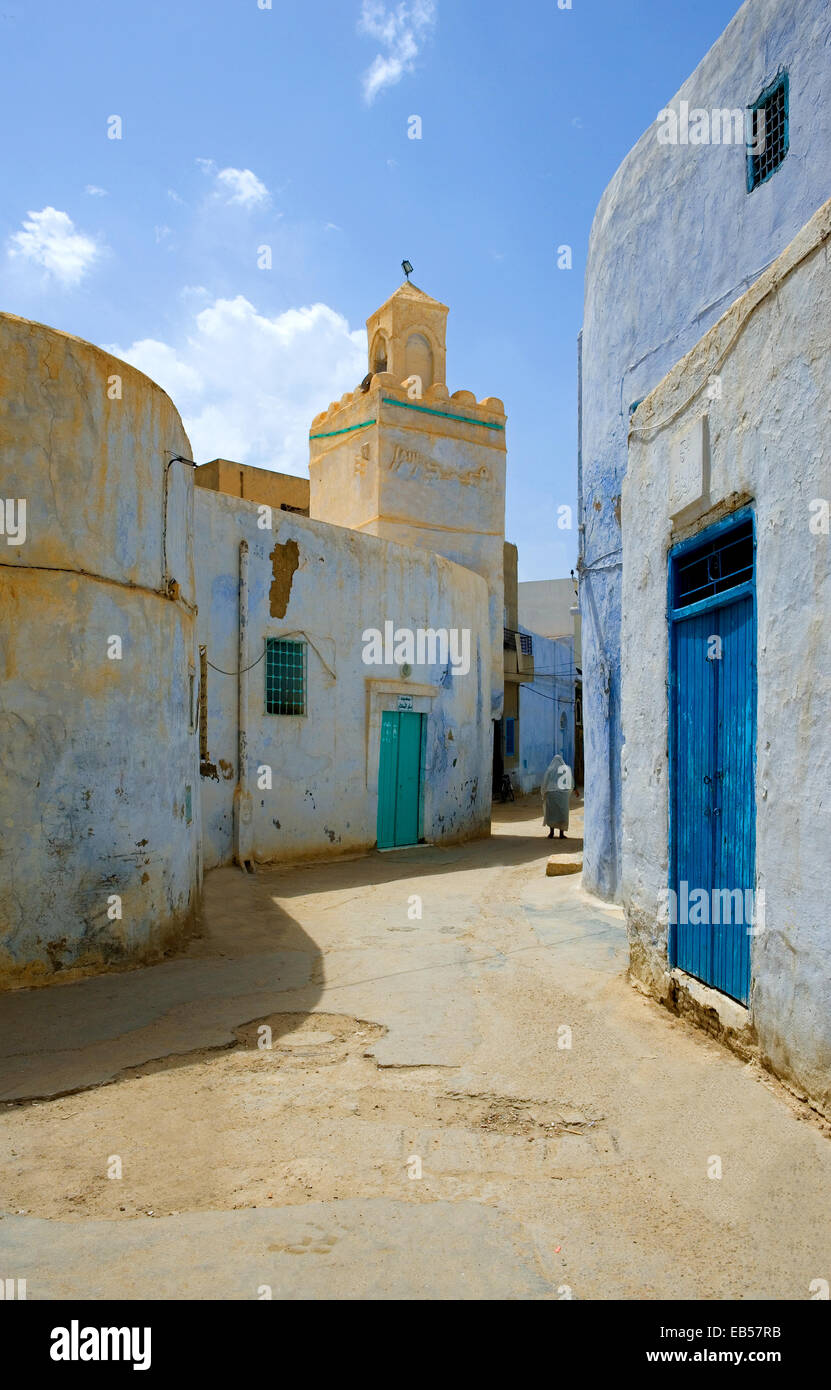 Tunisia Kairouan, vecchie case della Medina Foto Stock