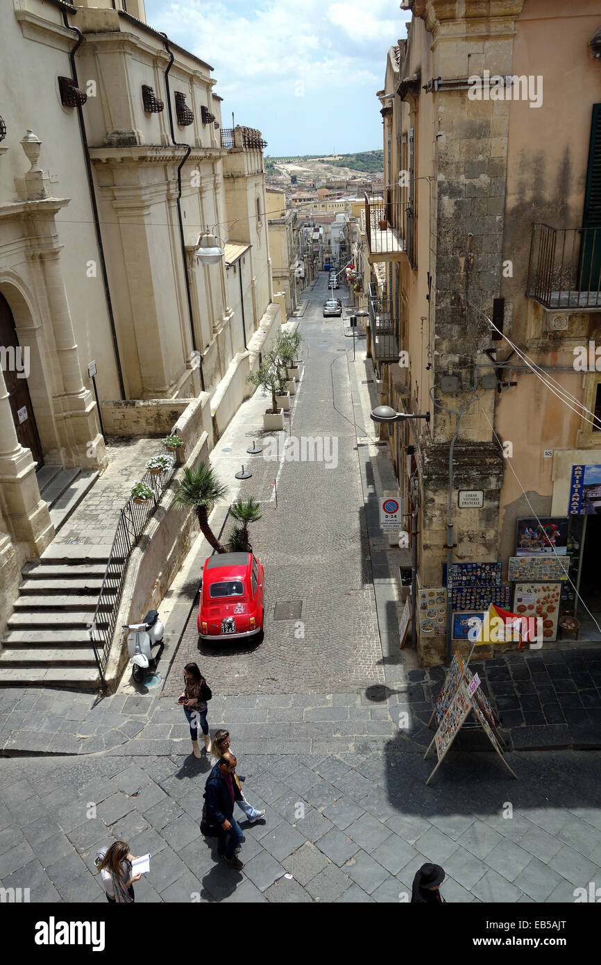 Noto una città di Siracusa, in Sicilia, Italia.Sito del Patrimonio Mondiale Foto Stock