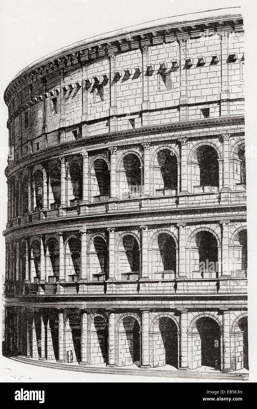 Il Colosseo o il Colosseo, aka Anfiteatro flaviano, Roma, Italia. Da Kunstgeschichte In Bildern, pubblicato 1900. Foto Stock