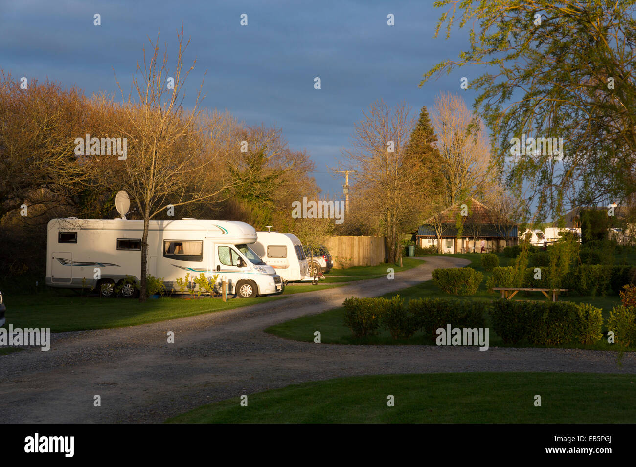 Teign Valley Orzo Prato CCC Sito; Devon, Regno Unito Foto Stock