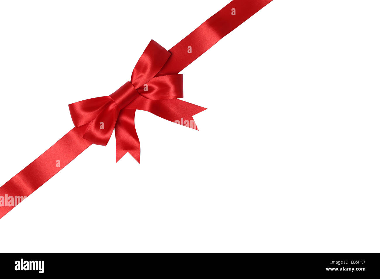 Busta o sulla carta regalo con archetto per i regali a Natale o il giorno di San Valentino isolato su uno sfondo bianco Foto Stock