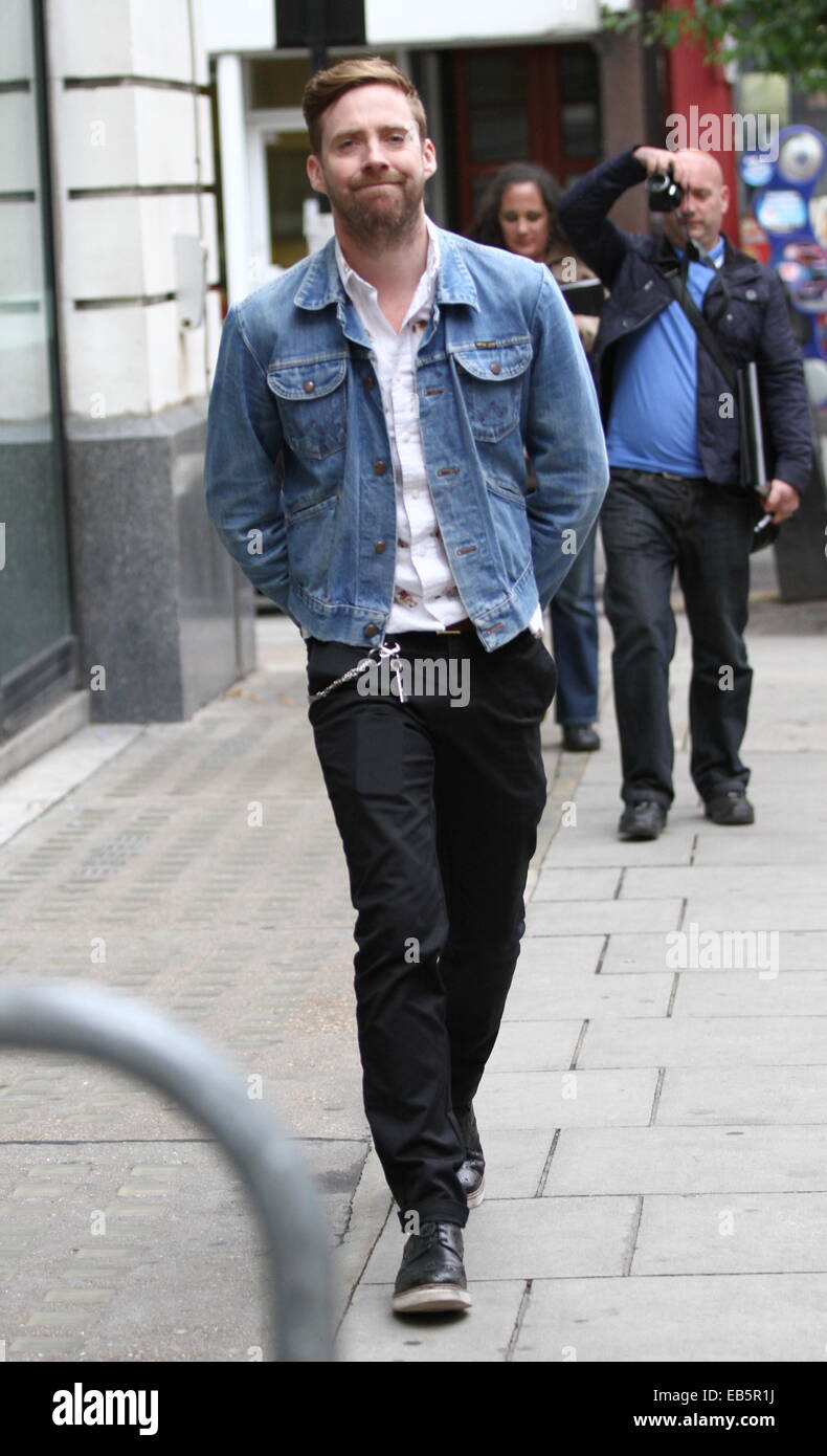 Ricky Wilson arrivando a Radio 2 con: Ricky Wilson dove: Londra, Regno Unito quando: 24 Maggio 2014 Foto Stock