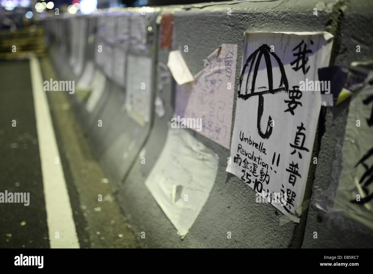 Hong Kong ombrello proteste di rivoluzione Foto Stock