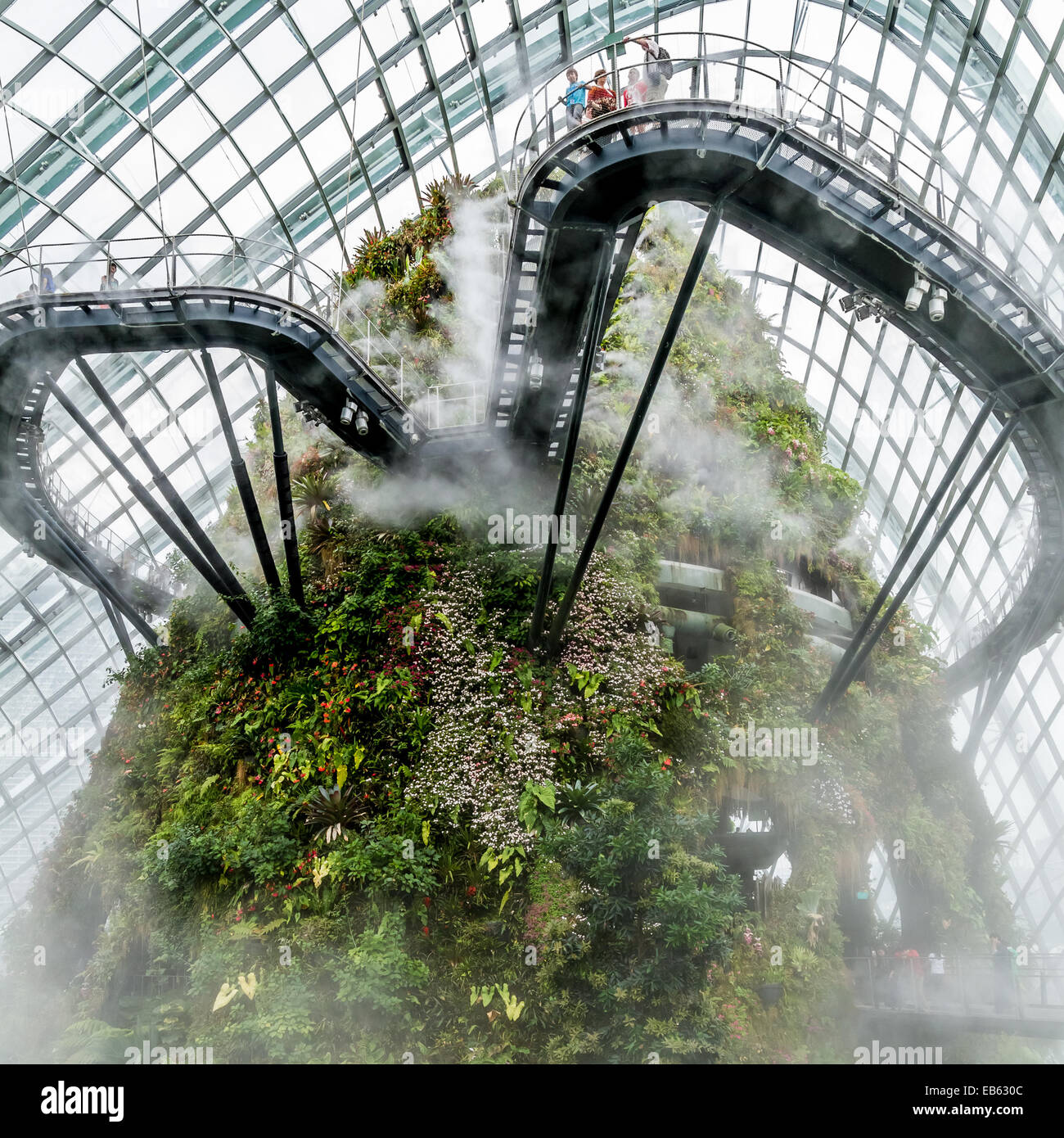 Cloud Forest cupola a giardini dalla Baia di Singapore. Foto Stock