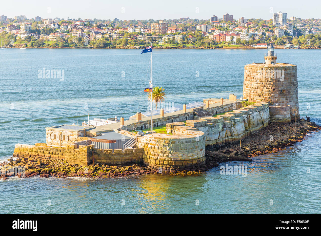 Fort Denison, Pinchgut isola nel porto di Sydney Foto Stock