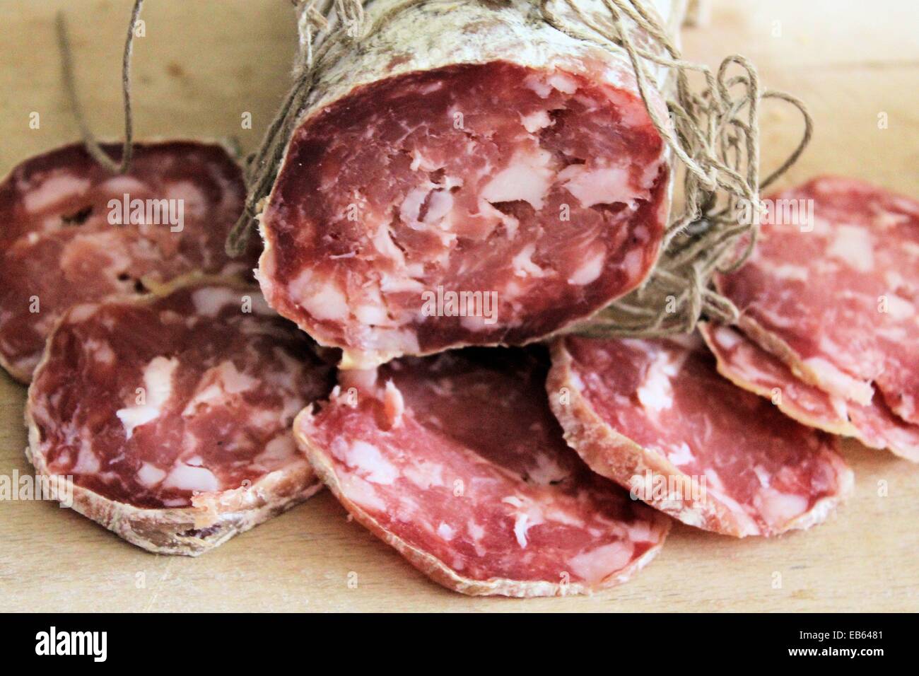 salame italiano Foto Stock