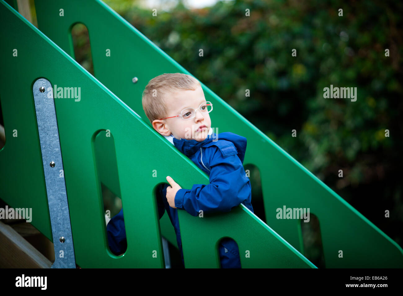 BAMBINO AUTISTICO Foto Stock