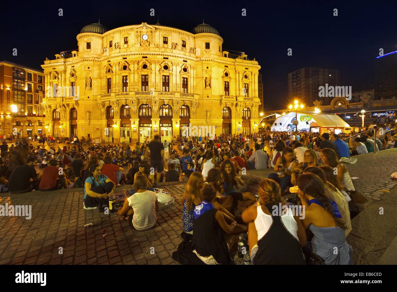 Semana Grande" festa Bilbo Bilbao Vizcaya Bizkaia Pais Vasco Euskadi Basque  Country Spagna Foto stock - Alamy