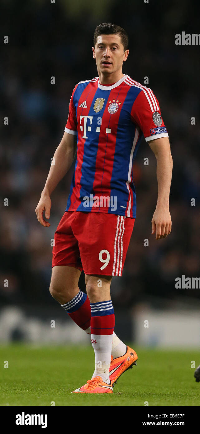 Nov. 25, 2014 - Manchester, Regno Unito - Robert Lewandowski del Bayern  Monaco di Baviera - UEFA Champions League