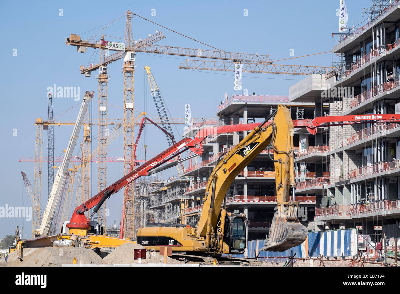 Costruzione di un nuovo appartamento di lusso immobili in Dubai Emirati Arabi Uniti Foto Stock