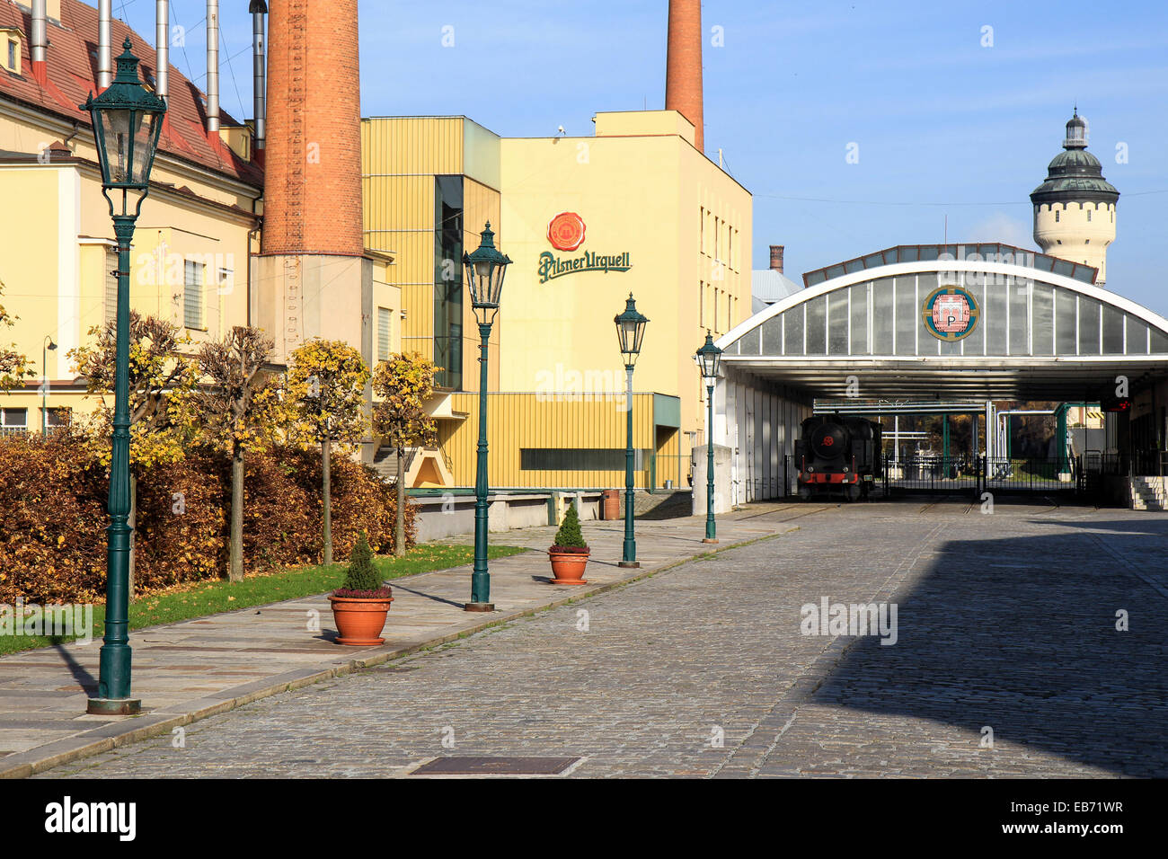 Repubblica ceca: Pilsner Urquell, la fabbrica di birra Pilsen. Foto da 8. Novembre 2014 Foto Stock