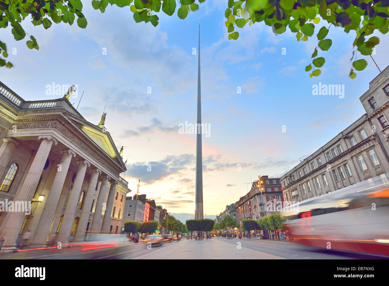 Famoso punto di riferimento a Dublino, Irlanda simbolo centrale - guglia Foto Stock