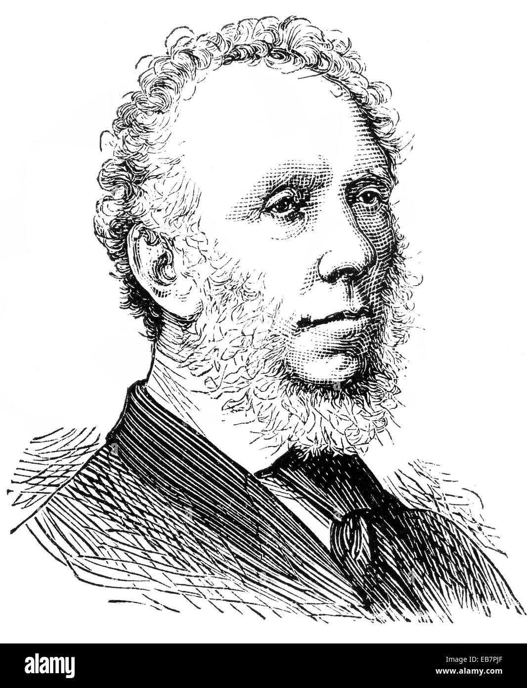 Sir Edward Baines, o Edward Baines junior, 1800 - 1890, un anticonformista giornale inglese editor e membro del Parlamento europeo, Sir Foto Stock