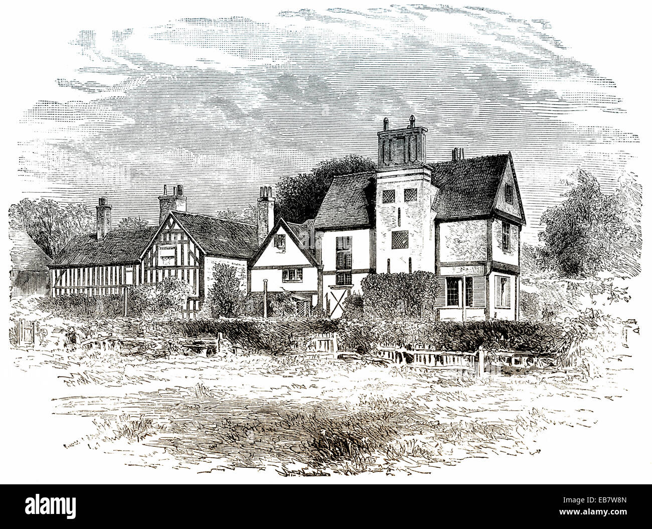 Boscobel House, un edificio nella parrocchia di Boscobel nello Shropshire, Inghilterra, Europa Foto Stock