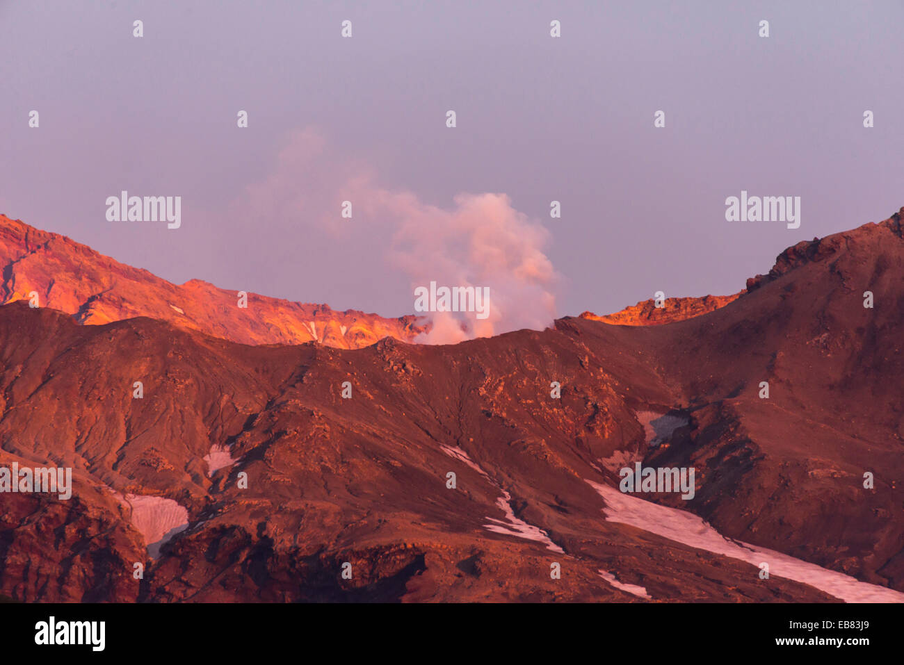 Penisola di Kamchatka - vulcano Mutnovsky - - base camp - Agosto 2014 Foto Stock