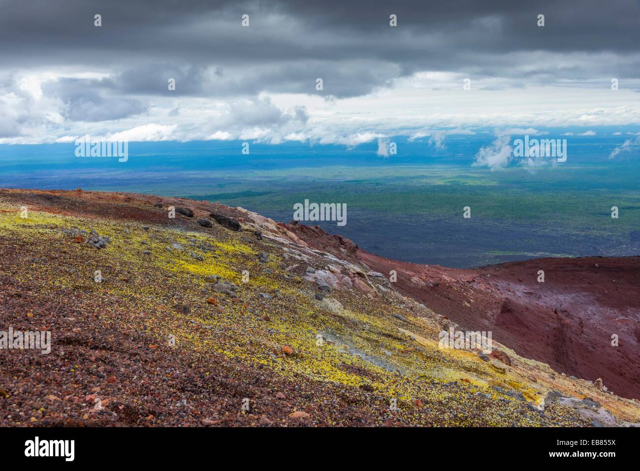 Penisola di Kamchatka - Tolbatschik Vulcano - Agosto 2014 Foto Stock