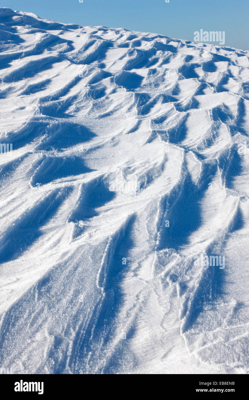Configurazione di neve, in inverno sullo sfondo della natura Foto Stock