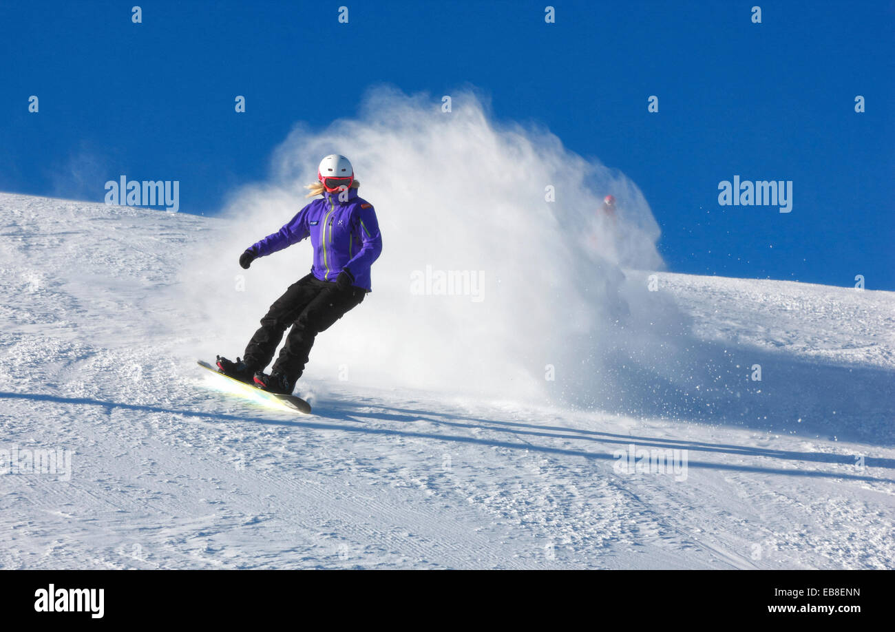 Sport invernale, lo snowboard Foto Stock