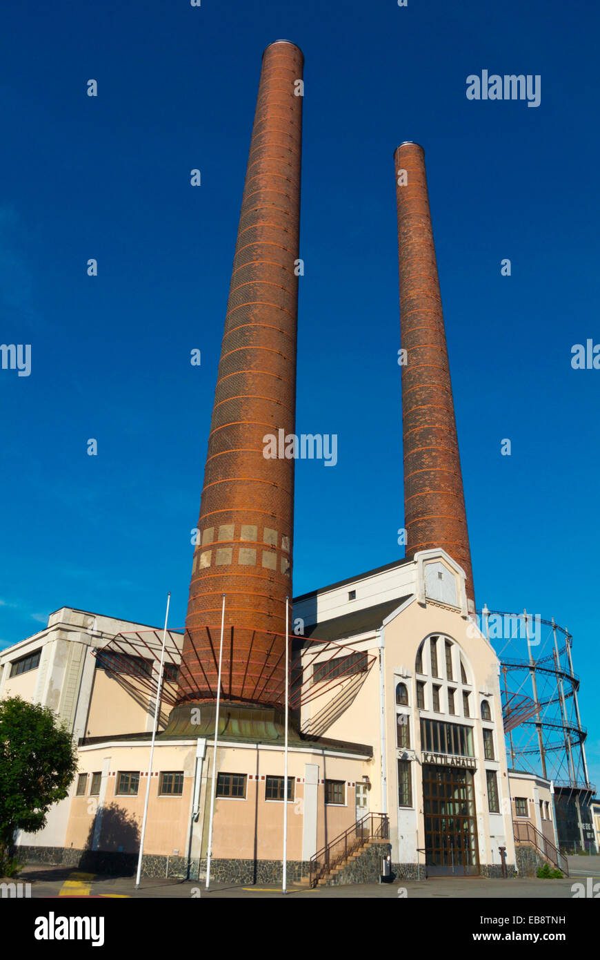 La turbina a vapore (1909), Suvilahti, ex energia area di produzione, ora convertito per attività culturali, Helsinki, Finlandia, Europa Foto Stock