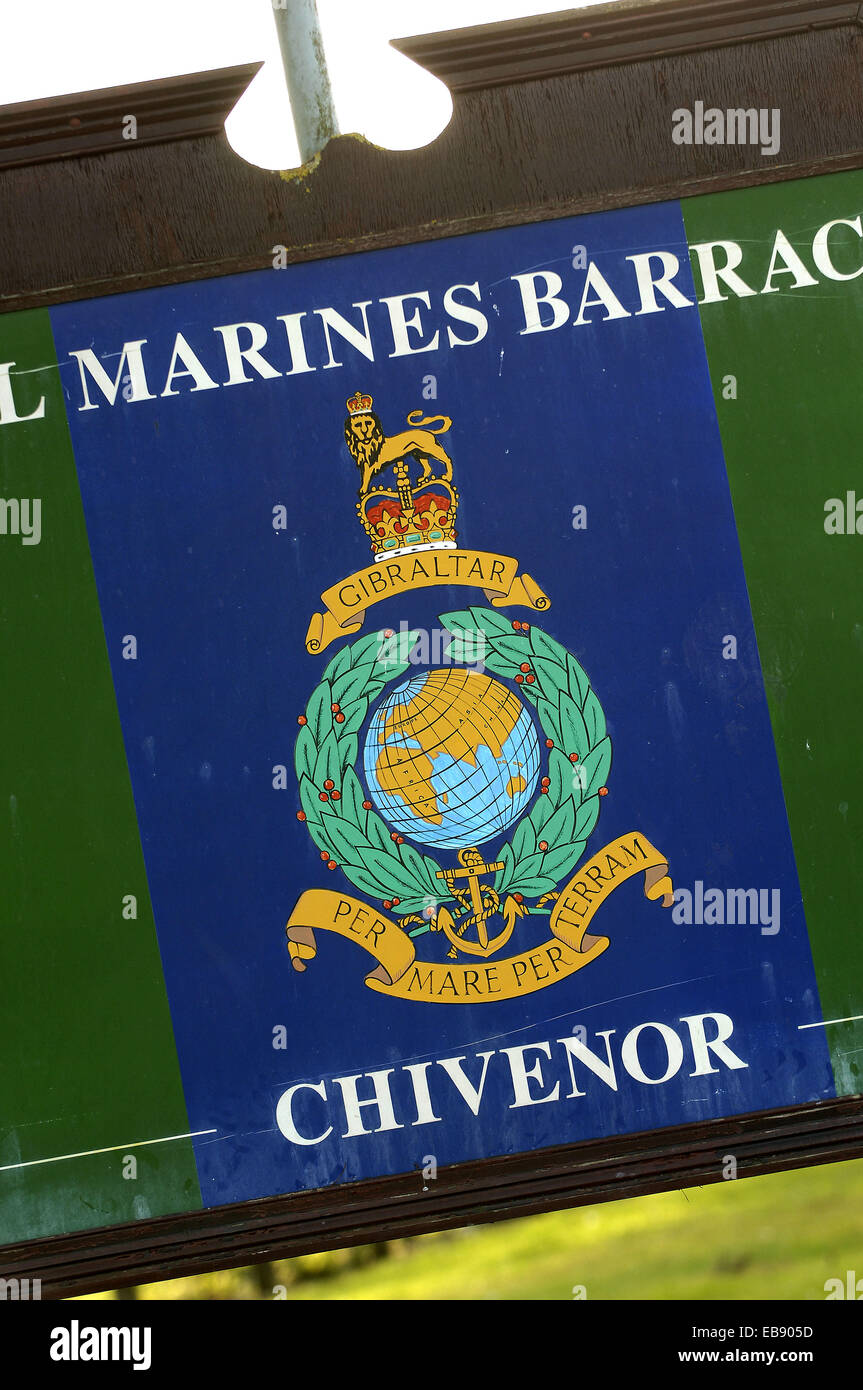 Royal Marine caserma (RMB) chivenor, Devonshire, Regno Unito Foto Stock