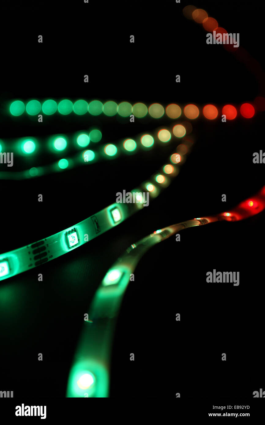 Led strisce multicolore Foto Stock
