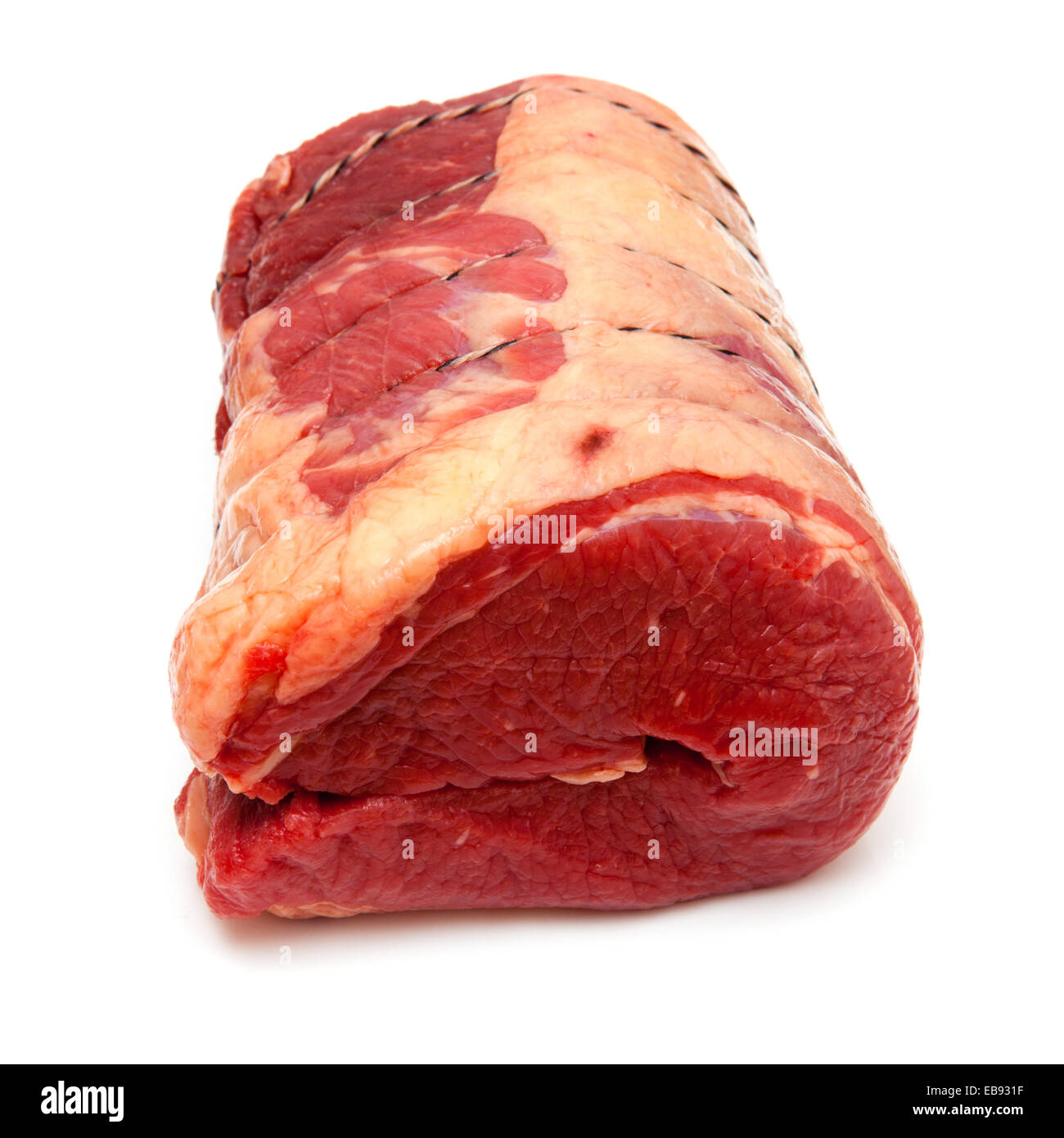 La carne di manzo britannica brisket isolato su un bianco di sfondo per studio. Foto Stock