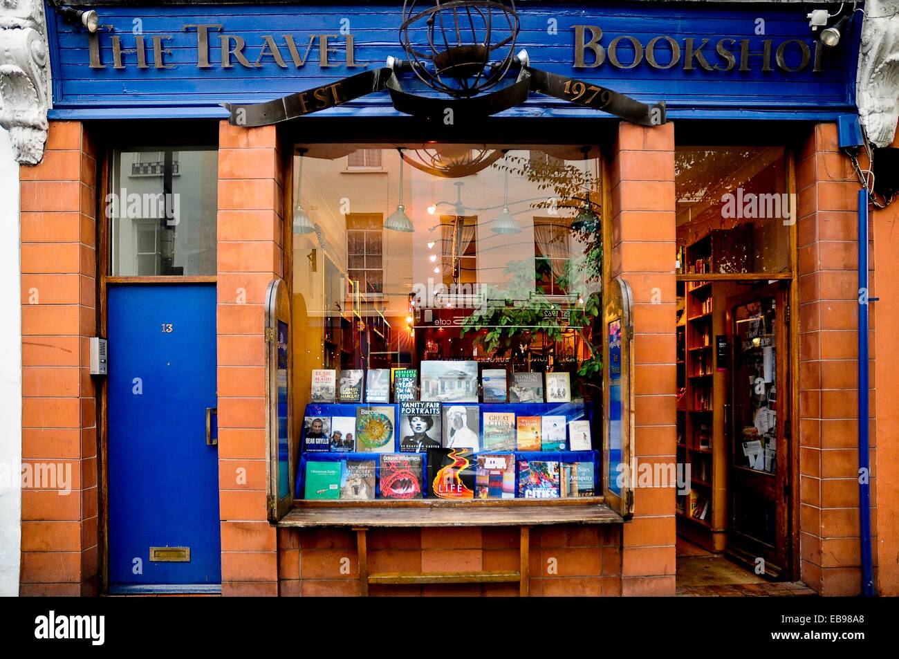 Il Travel Bookshop, Portobello, Nothing Hill, London, England, Regno Unito, Europa. Foto Stock