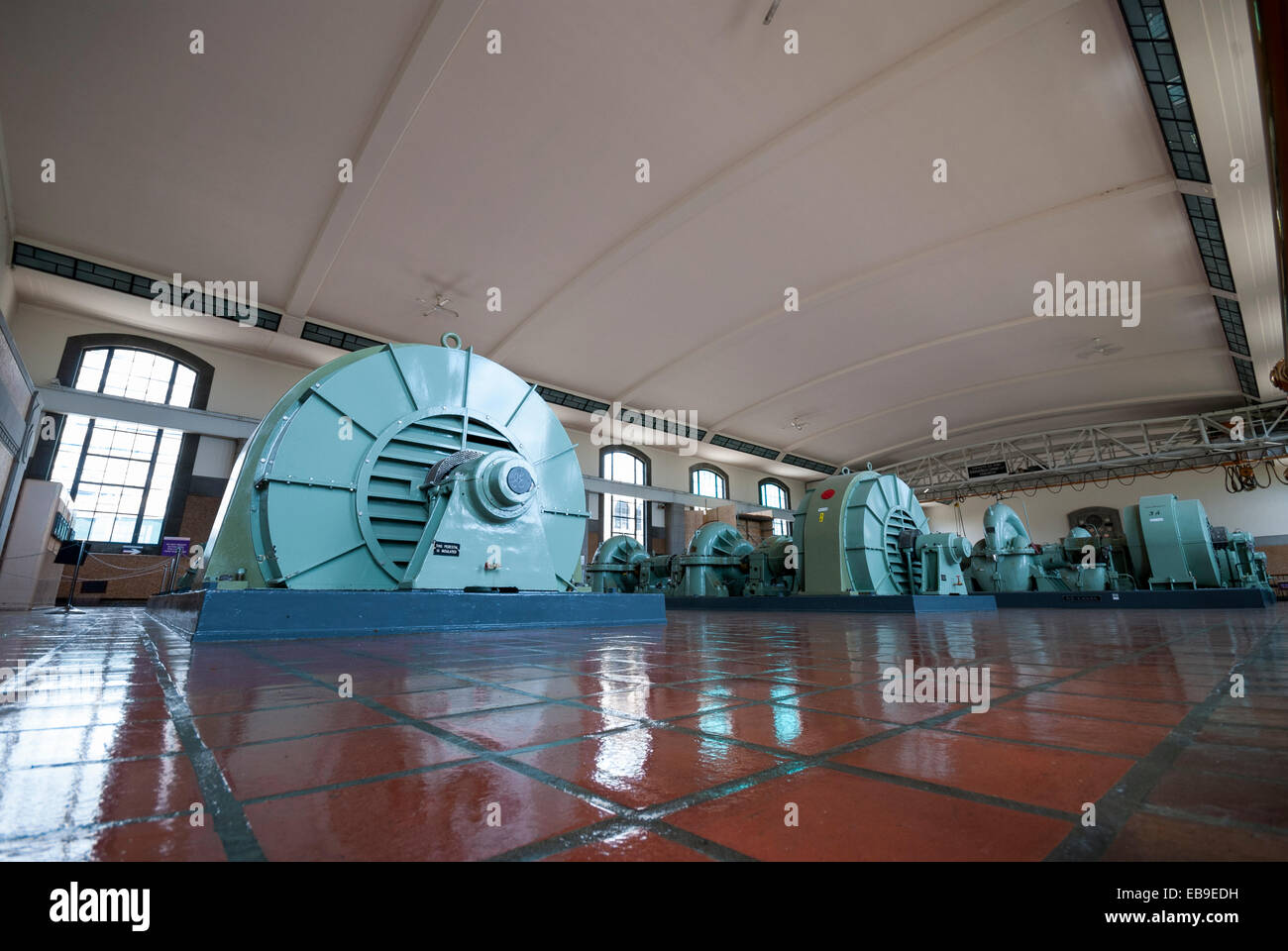 La turbina della pompa in camera il nello stile art deco r. c. harris acqua impianto di filtrazione in Toronto Ontario Foto Stock